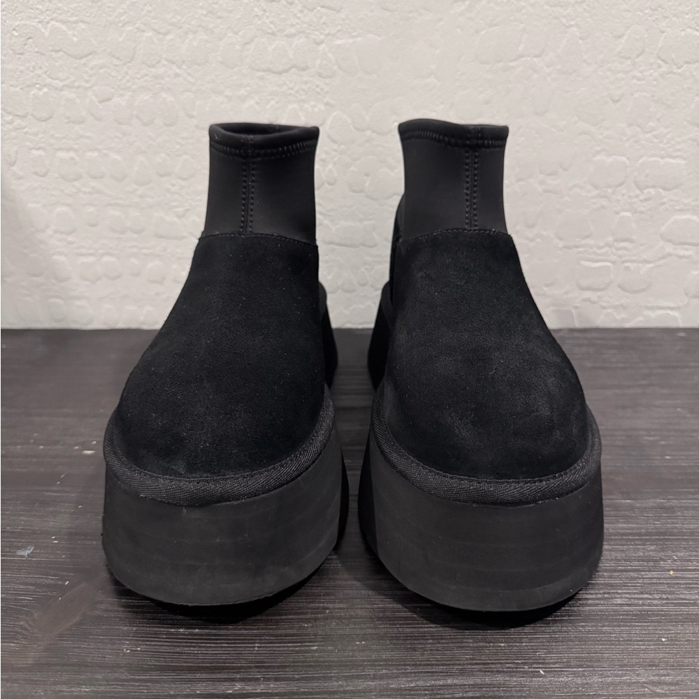 UGG Black Suede Platform Boots